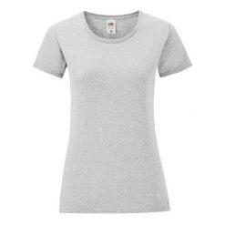 Koszulka Damska Iconic 150 Heather T-shirt. Szare bluzki damskie fruit of the loom, m, bez wzorów, sportowe, bez kołnierzyka, bez ramiączek. Za 44.99 zł.