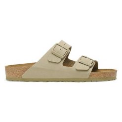 Klapki damskie BIRKENSTOCK ARIZONA BF FADED KHAKI. Zielone klapki damskie Birkenstock, bez wzorów, bez obcasa, bez zapięcia. Za 399.00 zł.