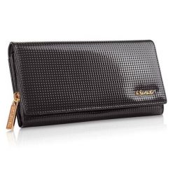 Portfel skórzany BETLEWSKI czarny BPD-DT-106. Czarne portfele damskie Betlewski, ze skóry. Za 139.00 zł.