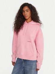 Tommy Jeans Bluza DW0DW21609 Różowy Boxy Fit. Czerwone bluzy damskie Tommy Jeans, m, bez wzorów, z bawełny, bez ramiączek, bez kaptura. Za 429.99 zł.