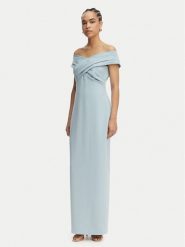 LAUREN RALPH LAUREN Sukienka wieczorowa 253936391008 Niebieski jasny Slim Fit. Niebieskie sukienki damskie Lauren Ralph Lauren, bez wzorów, z syntetyku, wizytowe, bez kołnierzyka, bez ramiączek. Za 899.99 zł.