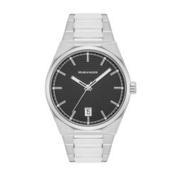 Spears & Walker Zegarek na reke ze stali nierdzewnej w kolorze srebrnym Zegarki 1 ct Męskie. Szare, analogowe zegarki męskie Spears & Walker, z aplikacjami, z koronki, srebrne. Za 529.99 zł.