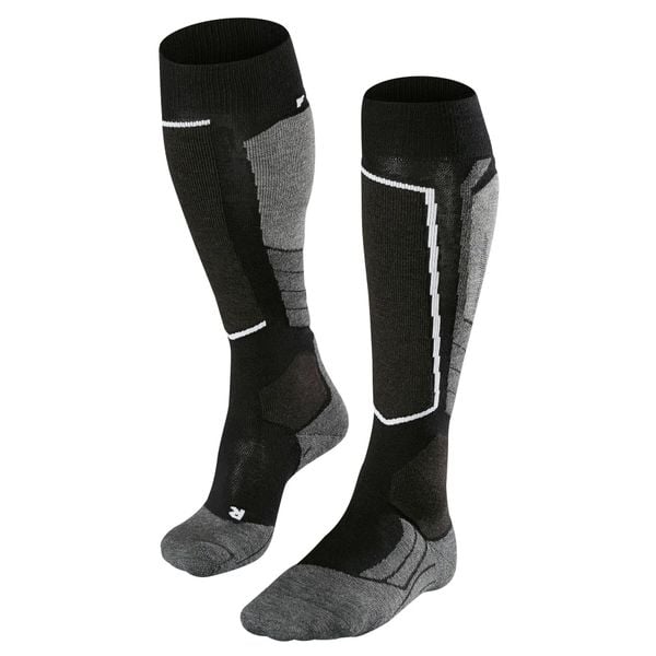 Podkolanówki Falke SK2 Wool. Czarne skarpety męskie Falke, bez wzorów, z materiału. Za 183.00 zł.