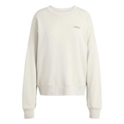 Bluza damska adidas beż JZ0196 z okrągłym dekoltem. Brązowe bluzy damskie Adidas, s, bez wzorów, z bawełny, bez ramiączek, bez kaptura. Za 213.99 zł.