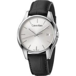 PROMOCJA ZEGAREK CALVIN KLEIN K7K411C6. Szare zegarki męskie Calvin Klein, bez wzorów, ze skóry, szklane. W wyprzedaży za 799.00 zł.