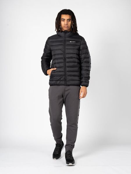 Kurtka turystyczna męska Down Jacket. Czarne kurtki męskie Champion, na zimę, l, bez wzorów, z poliamidu, eleganckie, z kapturem. Za 611.20 zł.