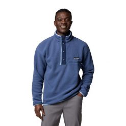 Bluza polarowa męska Columbia Helvetia II Half Snap Fleece. Brązowe bluzy sportowe męskie Columbia, m, bez wzorów, z polaru, bez kaptura, trekkingowe. Za 199.99 zł.