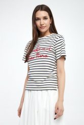 T-shirt damski w paski Olga WEEKEND MAX MARA. T-shirty damskie Weekend Max Mara, xl, bez wzorów, bez kołnierzyka, bez ramiączek. W wyprzedaży za 423.20 zł.