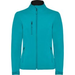 Damska Kurtka Soft Shell Nebraska. Niebieskie kurtki sportowe damskie ROLY, s, bez wzorów, bez ramiączek, bez kaptura, trekkingowe. Za 138.99 zł.