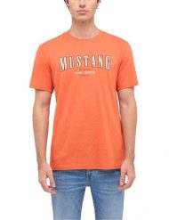 Męski T-Shirt Mustang Style Austin Burnt Ochre 1016266 7105. Brązowe t-shirty męskie Mustang, m, bez wzorów, bez kołnierzyka, bez ramiączek. Za 69.99 zł.
