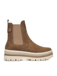 Rieker Botki CEO-Y6260-24 Brązowy. Brązowe botki damskie Rieker, bez wzorów, ze skóry, bez obcasa, na płaskiej podeszwie, bez zapięcia. Za 399.99 zł.