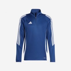 Bluza treningowa do piłki nożnej ADIDAS Tiro 24. Białe bluzy damskie Adidas, s, bez wzorów, z materiału, bez ramiączek, bez kaptura. Za 129.99 zł.