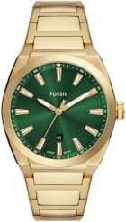 Zegarek Fossil Zegarek Męski Fossil Everett FS6090 Gold Tone Green Dial. Zielone zegarki męskie FOSSIL, bez wzorów. Za 511.99 zł.