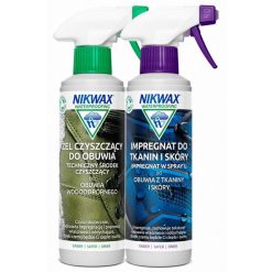 Zestaw do czyszczenia i impregnacji obuwia z tkanin i skóry Nikwax 2 x 300 ml. Buty zimowe męskie Nikwax, bez wzorów, ze skóry, bez obcasa, bez zapięcia. Za 57.99 zł.
