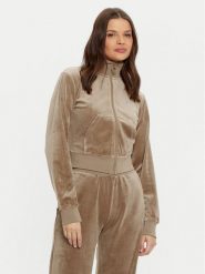 Guess Bluza V3BQ22 KBXI2 Brązowy Regular Fit. Brązowe bluzy damskie Guess, m, z aplikacjami, z syntetyku, bez ramiączek, bez kaptura. Za 209.99 zł.