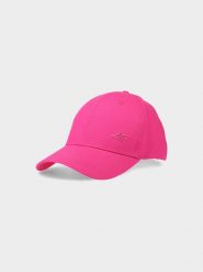 4F Czapka z daszkiem strapback damska - różowa S. Czerwone czapki damskie 4F, na lato, bez wzorów, z bawełny, sportowe. Za 29.99 zł.