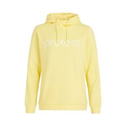 Damska klasyczna bluza z kapturem Protest. Żółte bluzy damskie Protest, bez wzorów, klasyczne, bez ramiączek, z kapturem. W wyprzedaży za 223.50 zł.