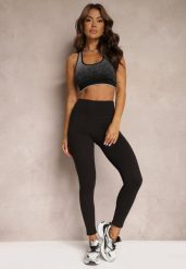 Czarne Legginsy z Dzianiny High Waist z Gumką w Pasie Nimzza. Czarne legginsy damskie Renee, bez wzorów, z dzianiny. Za 19.99 zł.