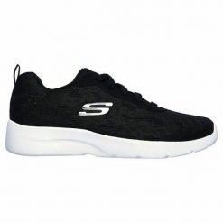 Obuwie Sportowe Damskie Skechers Floral Mesh Lace Up Czarny. Czarne obuwie sportowe damskie Skechers, na wiosnę, bez wzorów, z meshu, bez zapięcia. Za 219.99 zł.