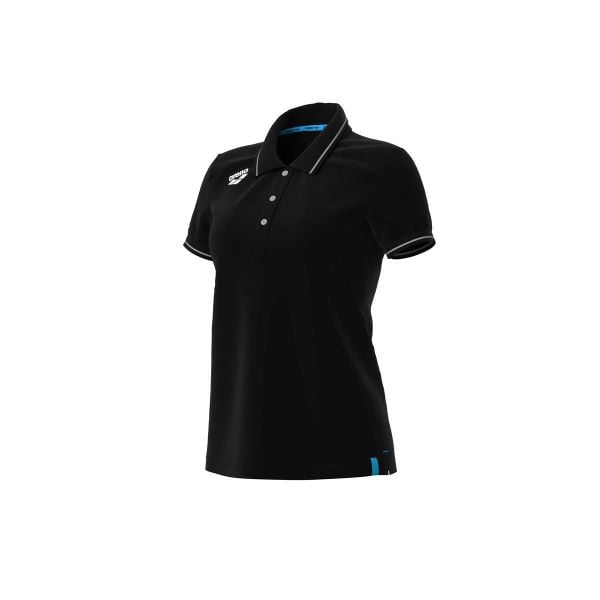 Koszulka polo damska Arena Team Polo shirt Solid Cotton. Czarne bluzki damskie ARENA, l, bez wzorów, z bawełny, sportowe, bez kołnierzyka, bez ramiączek. Za 239.00 zł.