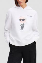 KARL LAGERFELD Biała damska bluza Ikon Aquarelle K Hoodie. Białe bluzy damskie KARL LAGERFELD, s, bez wzorów, z materiału, klasyczne, bez ramiączek, bez kaptura. W wyprzedaży za 489.99 zł.