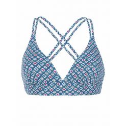 Damski top do kostiumu kąpielowego Protest Mixsupero 24. Niebieskie stroje kąpielowe damskie Protest, xs, bez wzorów, z elastanu. Za 159.99 zł.