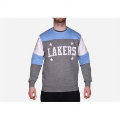 Bluza sportowa męska Mitchell & Ness Minneapolis Lakers. Szare bluzy sportowe męskie Mitchell & Ness, m, bez wzorów, bez kaptura. Za 525.00 zł.