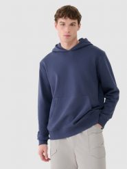 4F Bluza dresowa nierozpinana z kapturem męska - szara XL. Szare bluzy sportowe męskie 4F, m, bez wzorów, z bawełny, z kapturem. W wyprzedaży za 99.99 zł.