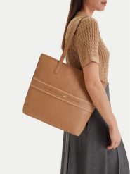 Beverly Hills Polo Club Torebka EO-BHPC-L-012-09 Brązowy. Brązowe shopperki damskie Beverly Hills Polo Club, bez wzorów, z materiału, bez dodatków. Za 299.99 zł.