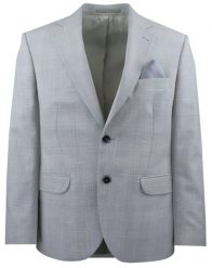 Wełniana, Taliowana Marynarka - MEN'SFIELD - Popielato Niebieska. Szare garnitury męskie MEN'SFIELD, m, bez wzorów, z materiału, eleganckie, bez kołnierzyka, bez ramiączek. Za 729.00 zł.