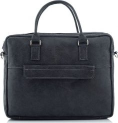 Belveder Czarna torba na laptopa 15,6 skórzana BV80. Czarne torby na laptopa damskie Belveder, bez wzorów. Za 449.90 zł.