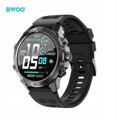 Smartwatch BWOO smartwatch WA-08 1,43” AMOLED czarny. Czarne zegarki smartwatch NoName, bez wzorów. Za 149.63 zł.