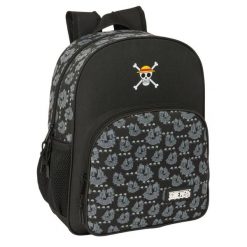 Plecak szkolny One Piece Pirates Czarny. Czarne plecaki męskie PRO BRANDS, bez wzorów, z poliesteru. Za 179.85 zł.