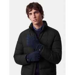 Rękawiczki Beverly Hills Polo Club. Niebieskie rękawiczki męskie Beverly Hills Polo Club, bez wzorów, z dzianiny. Za 49.99 zł.