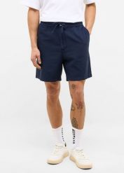 Męskie Szorty Materiałowe Mustang Style Linen Jogger Shorts Navy Blazer 1016459 5324, W32. Niebieskie szorty męskie Mustang, bez wzorów, z bawełny, eleganckie. Za 169.99 zł.