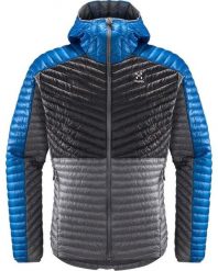HAGLOFS Kurtka ocieplana męska L.I.M MIMIC HOOD MEN Concrete/Magnetite-S. Szare kurtki męskie Haglöfs, l, bez wzorów, z materiału, sportowe, z kapturem. Za 624.64 zł.