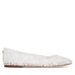 Baleriny LAUREN RALPH LAUREN. Białe balerinki damskie Lauren Ralph Lauren, bez wzorów, bez obcasa, bez zapięcia. Za 659.99 zł.