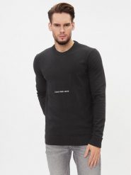 Calvin Klein Jeans Sweter J30J324328 Czarny Regular Fit. Czarne swetry męskie Calvin Klein Jeans, l, bez wzorów, z bawełny, bez kołnierzyka, bez ramiączek. Za 299.99 zł.