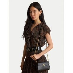 Torebka LAUREN RALPH LAUREN. Czarne listonoszki damskie Lauren Ralph Lauren, bez wzorów, bez dodatków. Za 1,199.00 zł.