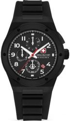 Zegarek Swiss Military Hanowa Męski czarna tarcza 43 mm (SMWGO2102030). Czarne zegarki męskie Swiss Military Hanowa, bez wzorów. Za 1,083.99 zł.