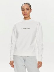 Calvin Klein Bluza Hero Logo K20K205450 Biały Regular Fit. Białe bluzy damskie Calvin Klein, xs, bez wzorów, z bawełny, bez ramiączek, bez kaptura. Za 279.99 zł.