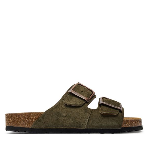 Klapki Tamaris. Zielone klapki damskie Tamaris, bez wzorów, bez obcasa, bez zapięcia. Za 274.99 zł.