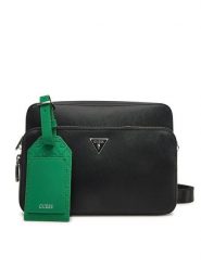 Guess Saszetka HMMISA P5222 Czarny. Czarne saszetki i nerki męskie Guess, z aplikacjami, ze skóry. Za 259.99 zł.