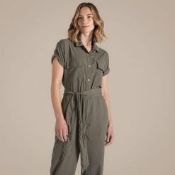 Damski jumpsuit Craghoppers NosiLife Hauku. Zielone spodnie sportowe damskie Craghoppers, na lato, bez wzorów, klasyczne, trekkingowe. Za 510.00 zł.