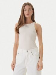 Guess Top W6RP39 KD092 Beżowy Regular Fit. Brązowe topy damskie Guess, xs, z aplikacjami, z syntetyku, bez kołnierzyka, bez ramiączek. Za 174.99 zł.