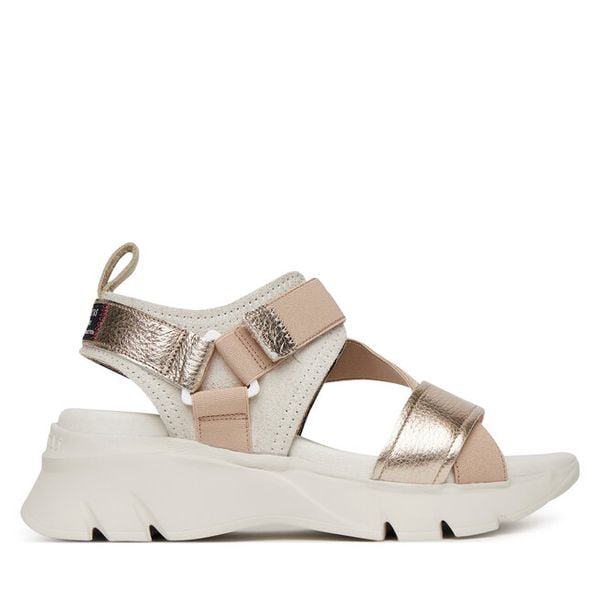 Sandały Hispanitas. Żółte sandały damskie Hispanitas, bez wzorów, bez obcasa, na płaskiej podeszwie, bez zapięcia. Za 419.99 zł.