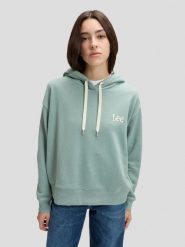 DAMSKA BLUZA LEE ESSENTIAL HOODIE DESERT SAGE 112376980. Bluzy damskie Lee, s, bez wzorów, bez ramiączek, z kapturem. Za 149.99 zł.