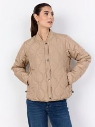 Soyaconcept® kurtka pikowana - Fenya Kobiety Sztuczne włókno brązowy, XXL. Brązowe kurtki sportowe damskie xxl, bez wzorów, z włókna, bez ramiączek, bez kaptura. Za 349.95 zł.