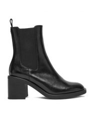 HUGO Botki Nalie 50552697 Czarny. Czarne botki damskie Hugo, bez wzorów, ze skóry, bez obcasa, na płaskiej podeszwie, bez zapięcia. Za 639.99 zł.
