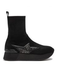Liu Jo Botki Dreamy 06 BF4043 TX429 Czarny. Czarne botki damskie Liu Jo, bez wzorów, z materiału, bez obcasa, na płaskiej podeszwie, bez zapięcia. Za 719.99 zł.